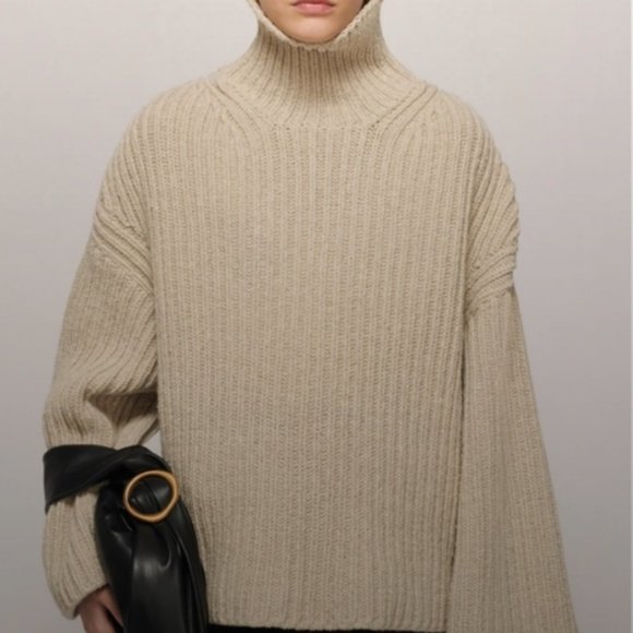 Nanushka Sweaters | Nanushka Raw Sweater - Stone Melange | Color: Gray/White | Size: S | Parkslope200's Closet